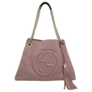 Gucci Soho Chain Tote pebbled leather Shoulder Bag